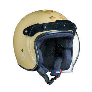Royal Enfield Open Face Camo MLG Helmet with Bubble Visor Matt Desert Storm, Size: L(59-60cm)
