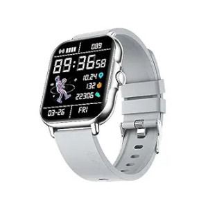 pTron Newly Launched Reflect Callz Smartwatch with Bluetooth Calling, 1.85" Full Touch Display, 600 NITS, Digital Crown, 100+ Watch Faces, HR, SpO2, Sports Mode, 5 Days Battery Life & IP68 (Silver)