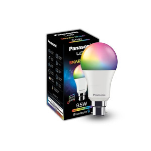 Panasonic LED 9.5W 5CH Smart Bulb Compatible with Alexa and Google Home (Wifi + Bluetooth), 16 Millions B22 Smart Bulb (Multicolor)