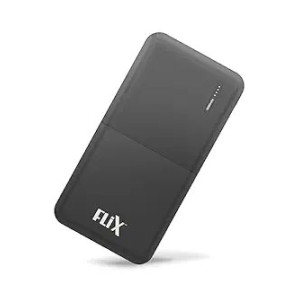 FLiX(Beetel) New Launch PowerXtreme 10,000mAh Slim Power Bank, USB C/Micro USB Input, Dual USB A Output, Compatible with iPhone 14 13 12 11 Samsung S22 S23 S21 Google Pixel 7 Oneplus (Black-P10)