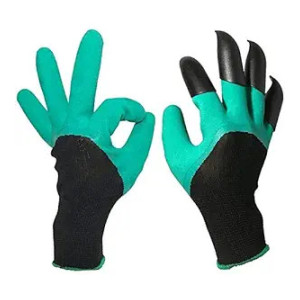 JAMB Gardening Gloves with 1 Pairs Claws | Puncture Resistant, Large Gloves, Reusable Rubber | Garden Tool for Gloves Pruning & Planting | The for Heavy Duty Gardeners to Garden Digging