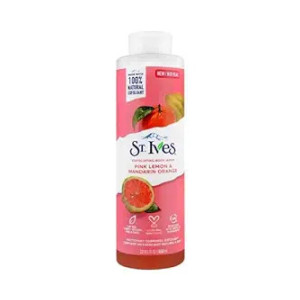 St. Ives Exfoliating Body Wash| Pink Lemon & Mandarin Orange extracts |Shower gel For Women|100% Natural Extracts | Cruelty Free | Paraben Free |650ml, Transparent