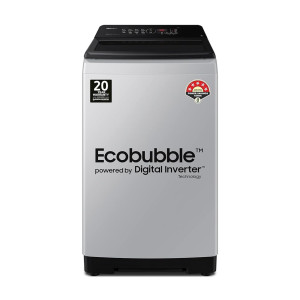Samsung 8 kg, 5 star, Eco Bubble Tech, Digital Inverter Motor, Soft Closing Door, Fully-Automatic Top Load Washing Machine (WA80BG4441BGTL, Light Gray, Awarded as Washing Machine Brand of the year) [ Apply ₹500 coupon]