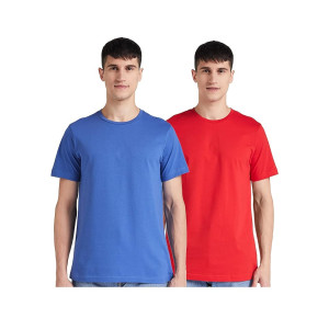 Amazon Brand - Symbol Men's Cotton Solid Round Neck Regular Fit T-Shirt (Pack of 2)