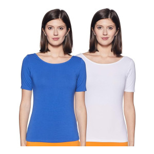 Amazon Brand - Symbol Women's Slim Fit T-Shirt (Pack of 2)