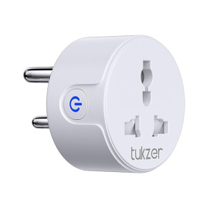 Tukzer 10A WiFi Smart Plug, Work with Alexa & Google Home Assistant, Suitable for Small Appliances like TVs, Electric Kettle, Mobile and Laptop Chargers