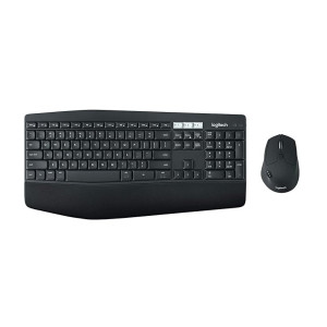 Logitech MK850 Multi-Device Wireless Keyboard and Mouse Set, 2.4GHz Wireless & Bluetooth, Curved Keyframe , 12 Programmable Keys, 3-Year Battery Life, PC/Mac