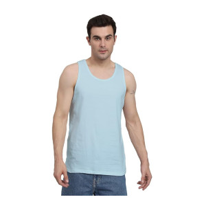 Peppyzone Solid Cotton Tank Top Vest for Men