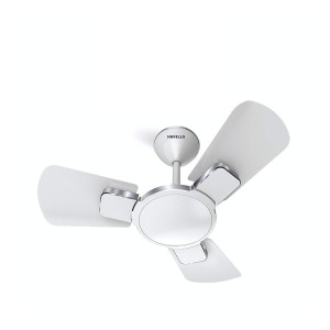 Havells Enticer 600mm Decorative, Dust Resistant, High Power in Low Voltage (HPLV), High Speed Ceiling Fan (Pearl White Chrome)