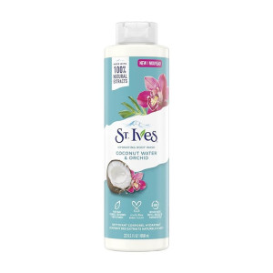 St. Ives Unilever Hydrating Body Wash| Shower gel for women with Moisturizing extracts of Coconut Water & Orchid|100% Natural Extracts | Cruelty Free | Paraben Free |650ml, Transparent