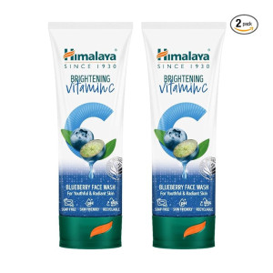 Himalaya Brightening Vitamin C Blueberry Face Wash | Brightening Face Cleanser | Remove Dull Skin | 100ml (Pack of 2)