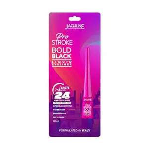 Jaquline USA Pro Stroke 24 Hours Long Lasting Bold Black Liquid Eyeliner Quick-drying Formula,The Colossal Liner,Water Resistant,Smudge Proof,Quick Drying Black eye liner, 3.5ml