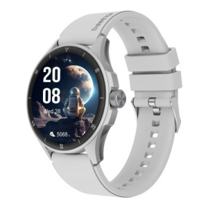 beatXP Vega Neo 1.43'' Super AMOLED Display with BT Calling, AI Voice Assistant & IP68 Smartwatch  (Ice Silver Strap, Free Size)