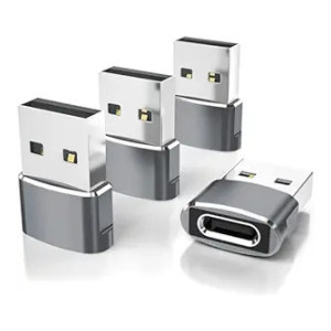 rts {4 Pack) USB to USB C Adapter ype C Female to A Male Charger Converter for Chargers, Power Banks, Laptops hub iPhone 15 14 13 12 Pro Plus Max, Apple Watch Ultra iWatch Series 8 7