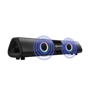 Nu Republic Party Box 20 Bluetooth Soundbar with X-Bass Technology, 52mm Dynamic Drivers, Upto 16 Hrs Playtime, Multiple RGB LED Lights, 20 W Output (Black, 2.0 Channel)