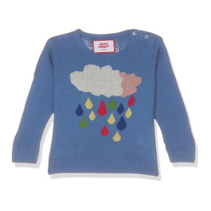Amazon Brand - Jam & Honey Girl's Baby- Acrylic Round Neck Casual Sweater