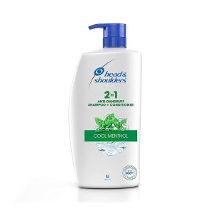 Head & Shoulders 2-in-1 Cool Menthol Anti Dandruff Shampoo + Conditioner for Women & Men, With Almond Milk (1 L)