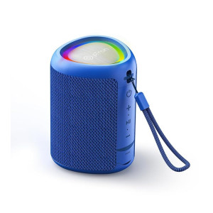 pTron Newly Launched Fusion Mount Mini Bluetooth Speaker with 12W Immersive Sound, 10H Playtime, RGB Lights, Multi-Playback Modes-BT5.1/TF Card/Aux-in Port, TWS Feature & Type-C Charging (Blue)