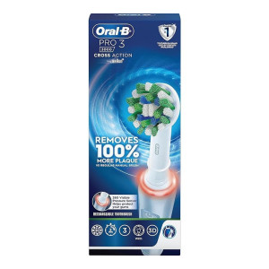 Oral B Pro 3 Electric Toothbrush for adults, 3 modes with Triple pressure control, replaceable brush head included,blue