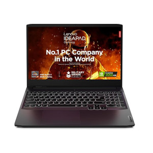 Lenovo IdeaPad Gaming 3 AMD Ryzen 5 5500H 15.6" (39.62cm) FHD IPS 300nits 144Hz Gaming Laptop (8GB/512GB SSD/Windows 11/NVIDIA RTX 2050 4GB/Alexa/3 Month Game Pass/Shadow Black/2.32Kg), 82K20289IN [Apply 1000₹ off Coupon + ₹2750 off with ICICI Bank Discount]