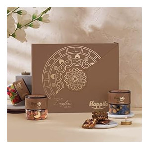 Happilo Dry Fruit Celebrations Gift Box Saturn 500g, Ideal for Diwali, Rakhi and Festive Gifting, Hamper For Corporate Gifts, Family, Friends, Office Clients Occasion, New year, Functions