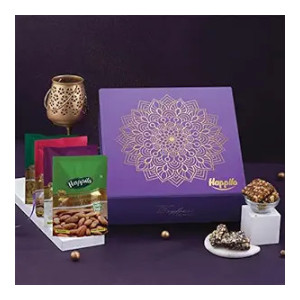 Happilo Dry Fruit Celebrations Gift Box Mars 393g, Ideal for Diwali, Rakhi and Festive Gifting, Hamper For Corporate Gifts, Family, Friends, Office Clients Occasion, New year, Functions