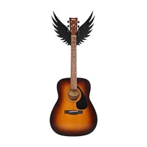 Clapbox Guitar Wall Hanger/Stand - Eagle Wings Design, suitable For Acoustic, Electric Guitars and Ukulele, black (CB-001)
