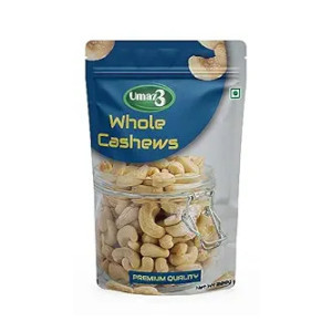 Umaz3 - Cashews | Tasty and Gluten-free | Crunchy Crispy and Nutritious | Kaju | Whole Cashew | Resealable package of 200g [Apply Coupon]