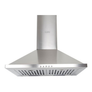 Glen MIA SS 60 1000m3 BF LTW Pyramid SS 60 cm| Baffle Filter | Low Noise Wall Mounted Chimney  (Silver 1000 CMH)