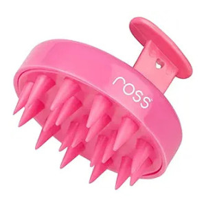 Ross Round Hair Scalp Massager Shampoo Hair Brush, Super Soft Bristles, Exfoliating, Anti-Dandruff (Pink)