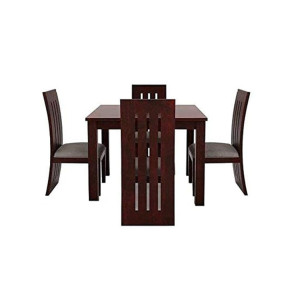 Mamta Decoration Sheesham Wood Furniture Dining Table with Four Chair (Mahogany)