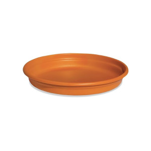 MILTON Blossom Mate 2 Plastic Tray, Set of 1, Terracotta Brown | Flower Pot Tray| Balcony | Garden Planter | Plant Container | Gamla | Easy to Carry | Indoor | Outdoor