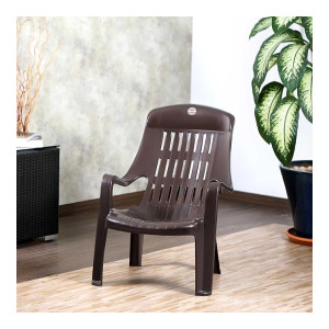 CELLO Comfort Sit Chair (Brown), (Pack of 1) Plastic [Apply ₹75 Off Coupon]