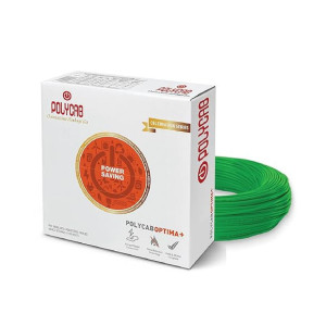Polycab Optima plus 90m, 1.5sqmm. •Heat Resistant •Eco Friendly • PVC Insulated Copper Cable •Energy Saving •Flame Retardant •99.97% Electrolytic Grade Copper •Low Smoke【Green】