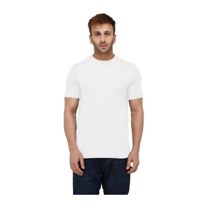 London Hills Men's Solid Round Neck Cotton Blend Half Sleeve Regular Fit T-Shirts