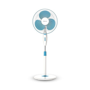 Bajaj Frore Neo 400 MM Oscillating Pedestal Fan for Home|Aerodynamically Balanced Blades| 100% CopperMotor| HighAir Delivery|3-Speed Control| Rust Free|2-Yr Warranty Blue