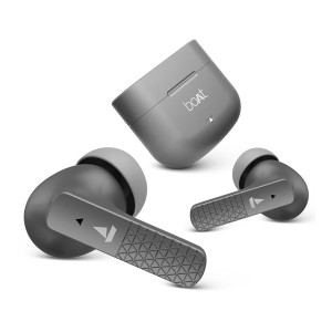 boAt Airdopes 91 in Ear TWS Earbuds with 45 hrs Playtime, Beast Mode with 50 ms Low Latency, Dual Mics with ENx, ASAP Charge, IWP Tech, IPX4 & Bluetooth v5.3(Mist Grey)