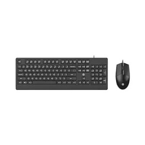 HP KM 180 Wired Mouse and Keyboard Combo, USB Plug-and-Play, 1200 dpi, Full-Size Layout with Numeric pad, Up to 10 Million keystrokes, Up to 1 Million clicks, 1-Year Warranty, 0.52 kg, Black, 7J4G3AA [coupon]