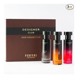 Perfume Lounge Designer Club Oud Perfume Gift Set For Men, Perfume Gift Combo For Men (Pack of 3x30ml) | Birthday gift for men