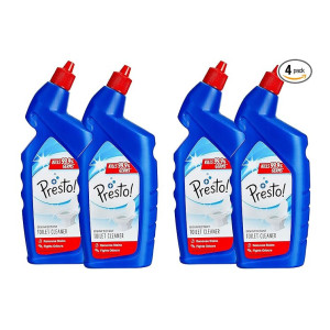 Amazon Brand - Presto! Toilet Cleaner - 1 L,Original (Pack of 4)|Kills 99.9% Germs