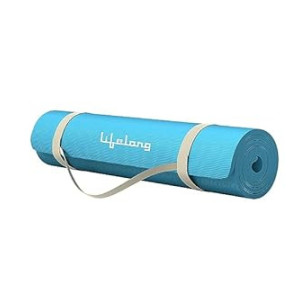 Lifelong LLYM93 Yoga mat for Women & Men EVA Material 4mm Sea Green Anti Slip for Gym Workout