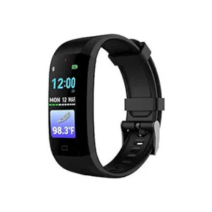 GOQii Vital 3.0 Full Touch, Smart Notification Waterproof, Smart tracker For Android Phones, Body Temperature,Blood Pressure, Heart Rate & Sleep Tracking with 3 months Personal Health Coaching (Black)