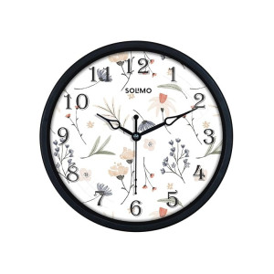 Amazon Brand - Solimo 8-inch Classic Shade Plastic Wall Clock - Quartz Movement