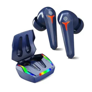 pTron Newly Launched Bassbuds Turbo TWS Earbuds, 40ms Gaming Low Latency, TruTalk AI-ENC Calls, Deep Bass, 45Hrs Playtime, HD Mic, in-Ear Bluetooth 5.3 Headphones, Type-C Fast Charging & IPX5 (Blue)