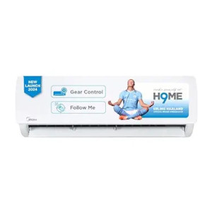Midea 1.5 Ton 3 Star AI Gear Inverter Split AC (Copper, Convertible 4-in-1 Cooling,HD Filter with Auto Cleanser, 2024 Model,SANTIS PRO+ DELUXE, MAI18SP3R34F0,White) [Apply 2000 coupon+ Rs.1000 cashback+Rs.3750 off with ICICI CC]