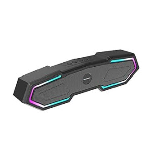 Blaupunkt Newly Launched SBA15 Gaming 16W Bluetooth Soundbar with 1200 mAh Battery I Gaming RGB Lights I TurboVolt Charging I AUX, Bluetooth, USB & TWS I BT Speaker for TV, Mobile, PC, Laptops(Black)