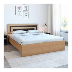 @home by Nilkamal Engineered Wood Bed (King, Cyril Without Storage) [ 10% Off Via ICICI/BOB/ONECARD + Rs.1000 cashback]