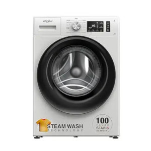 Whirlpool 7 Kg Steam Technology Inverter Front Load Washing Machine with In-Built Heater (XS7010BWW52E, Crystal White, 100+ Tough Stains, 6th Sense Soft Move, 2024 Model) [Apply ₹1000 Off Coupon + ₹4012 Off with ICICI CC 6Mon No Cost EMI]