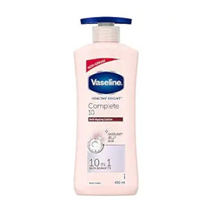 Vaseline Healthy Bright Complete 10 Body Lotion, Anti- Ageing Lotion With Vitamin B3, Aha, Pro-Retinol, 400 ml