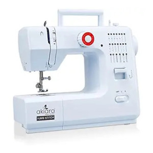 Akiara - Makes Life Easy Stiching Machine with 20 Stitch Patterns, Reverse Stitch, Sewing Machine for Home Tailoring with Zig Zag, Pico and Metal Frame - Perfect for Women, Fashion